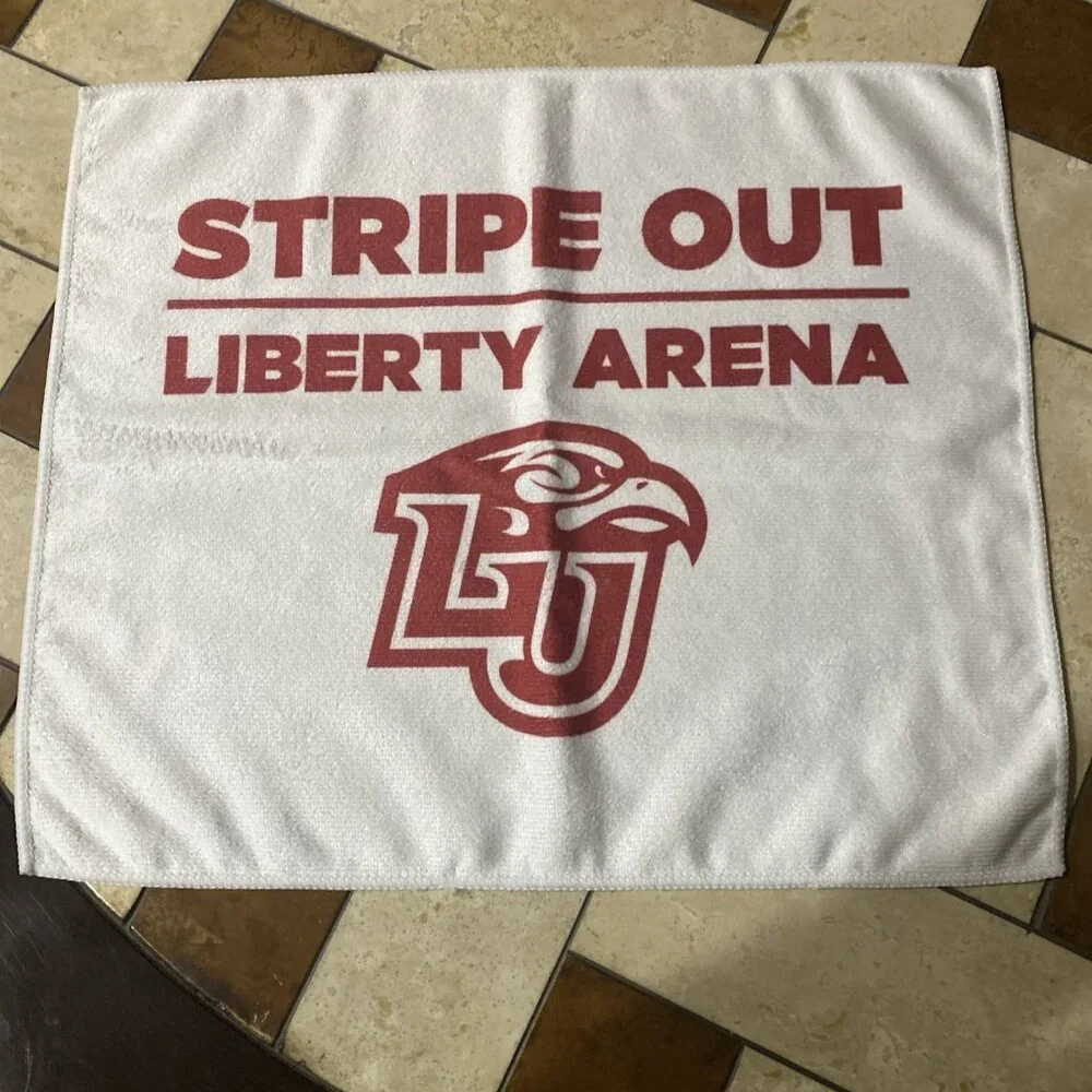 Liberty Flames White Rally Towel 15x18 Inches University Cotton BWM Global
